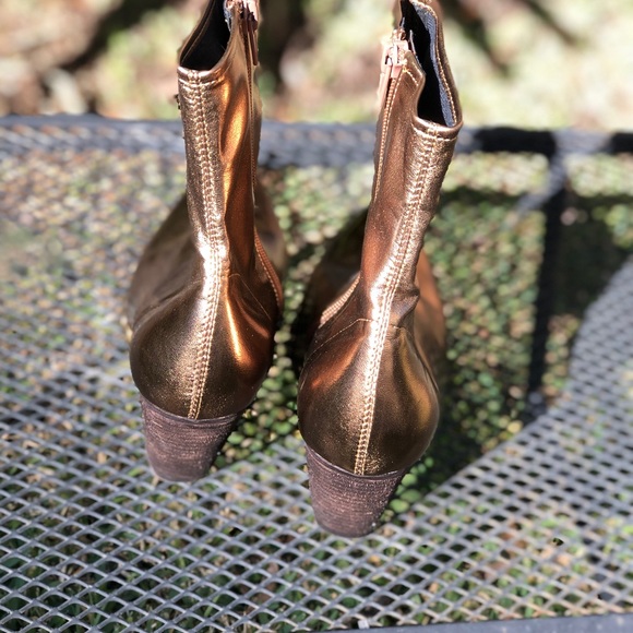 Jeffrey Campbell/Free People bronze booties. NWOT - Picture 3 of 8